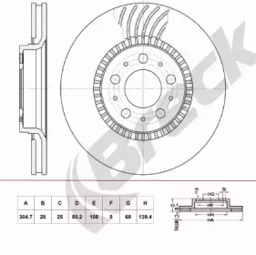 Тормозной диск (BRECK: BR 402 VA100)